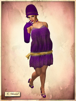 Second Life Marketplace - C.CHANTAL Gatsby 1920s Flapper Dress Outfit 1 ...