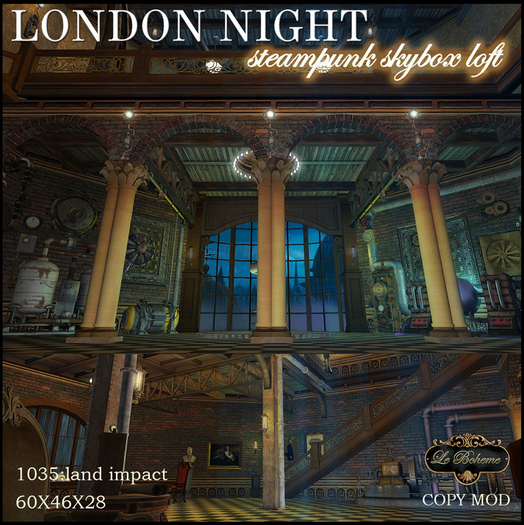 LONDON NIGHT_STEAMPUNK SKYBOX LOFT_BOXED