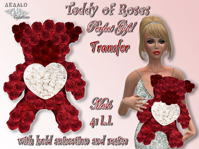 Teddy Made of Roses - - Mesh - NEW ITEM - *SUPER PROMO ONLY 190L* - Just for few days!!! -