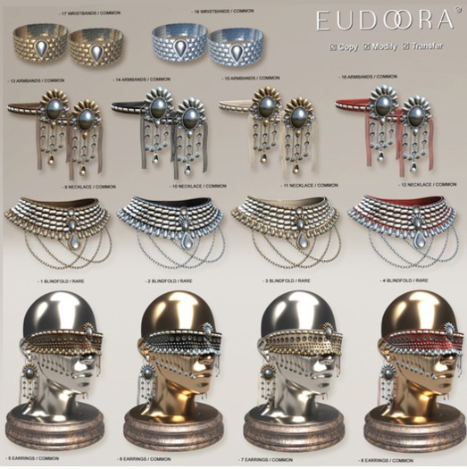 Eudora3D Jezebel ArmBand Red&Silver