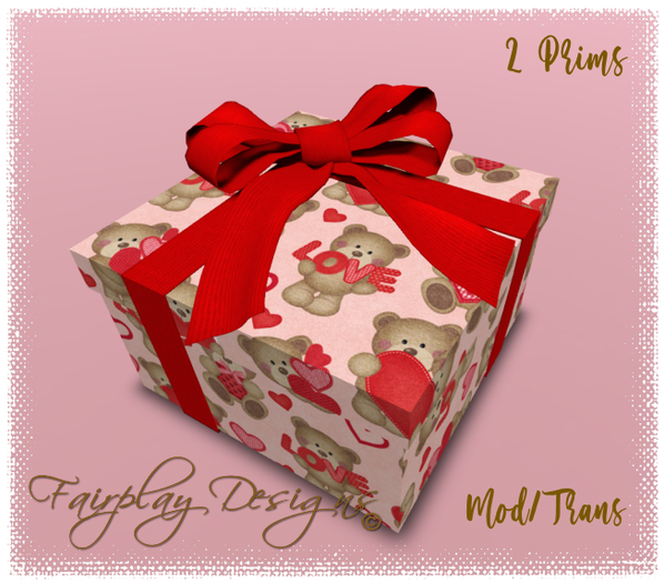 ~FDA~Teddy Bear Love Gift Box~
