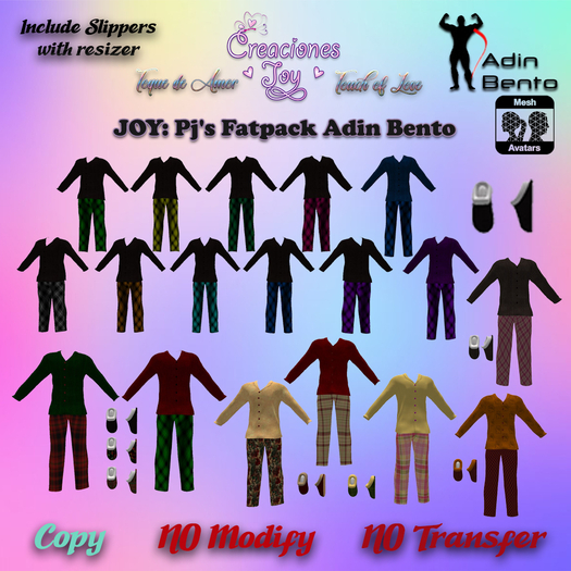 JOY: Fat Pack Pj's Men Adin Bento