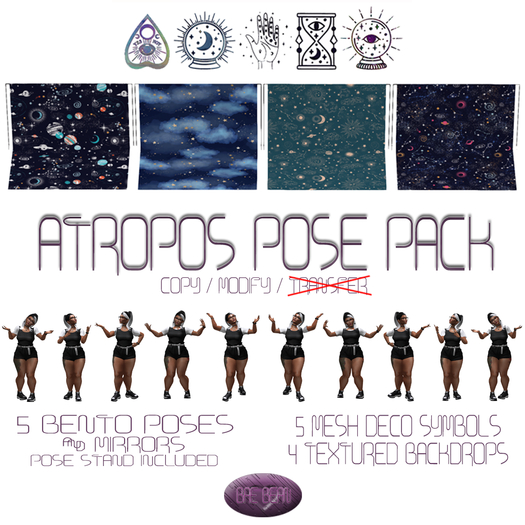 ATROPOS Pose Pack & Backdrops