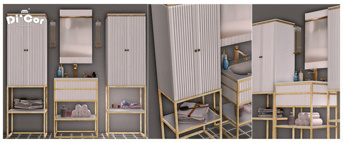 Di'Cor Chanel Bathroom Vanity [White]
