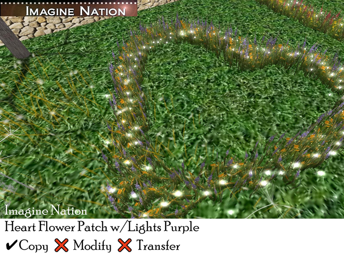 Heart Flower Patch Purple