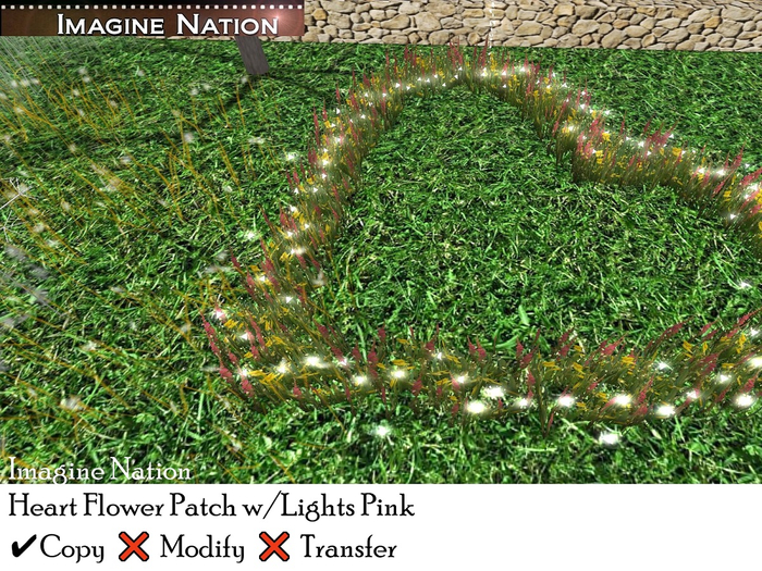 Heart Flower Patch Dark Pink