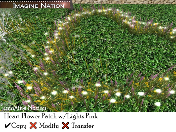 Heart Flower Patch Pink