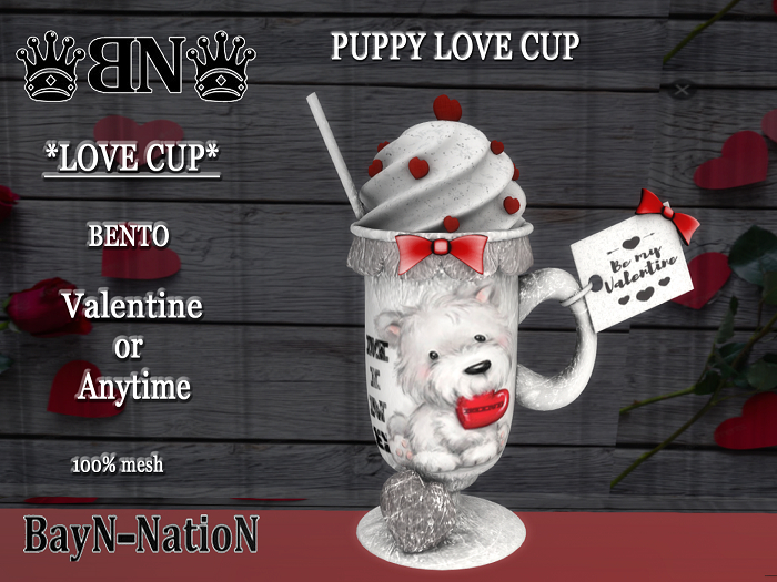 BN- LOVE CUP (PUPPYLOVE  (BNLC77) R Hand (add) RESIZER