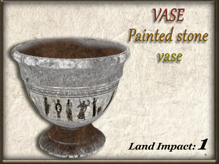 VASE - Painted stone vase (1 Li) Full Perm