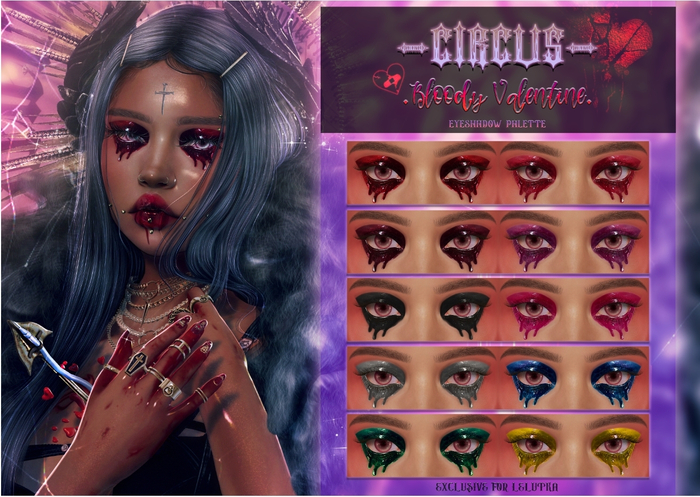 -CIRCUS- BLOODY VALENTINE MAKEUP EYESHADOW  FATPACK / FOR LELUTKA!