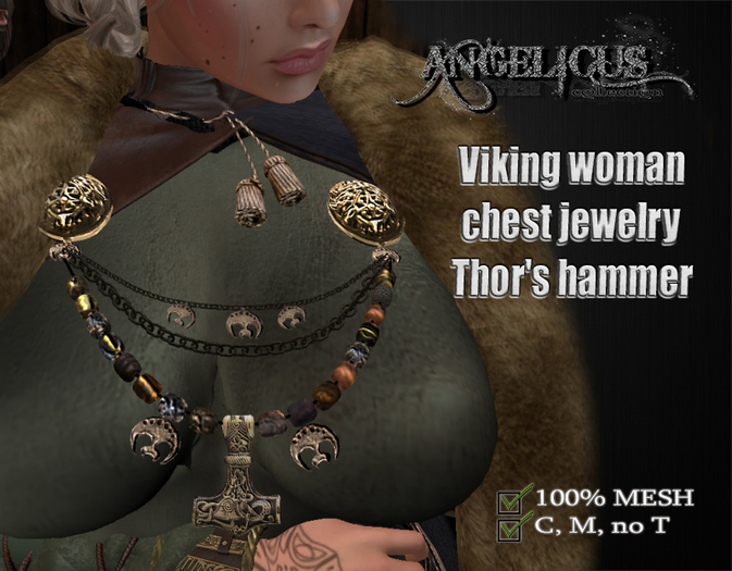::AC:: Viking woman chest jewlery Thor`s hummer 
