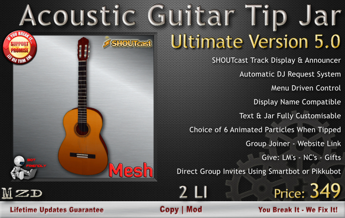 Acoustic Guitar Tip Jar - Ultimate Version