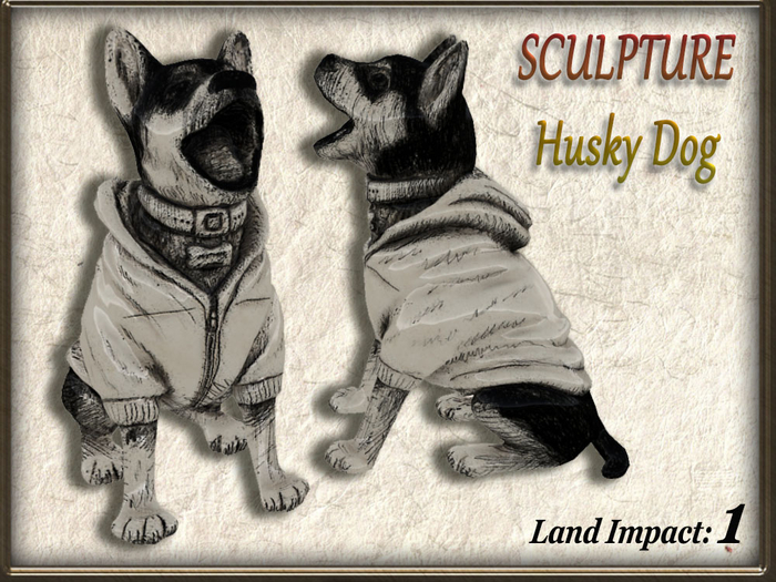 SCULPTURE - Husky Dog (1 Li) Full Perm