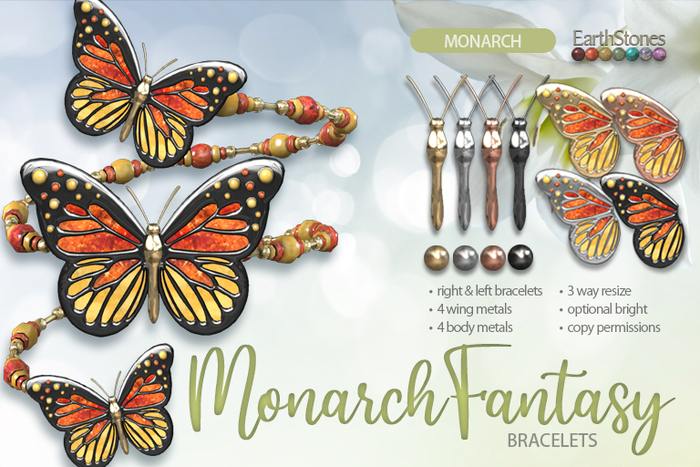 EarthStones Monarch Fantasy Bracelets ~ Monarch