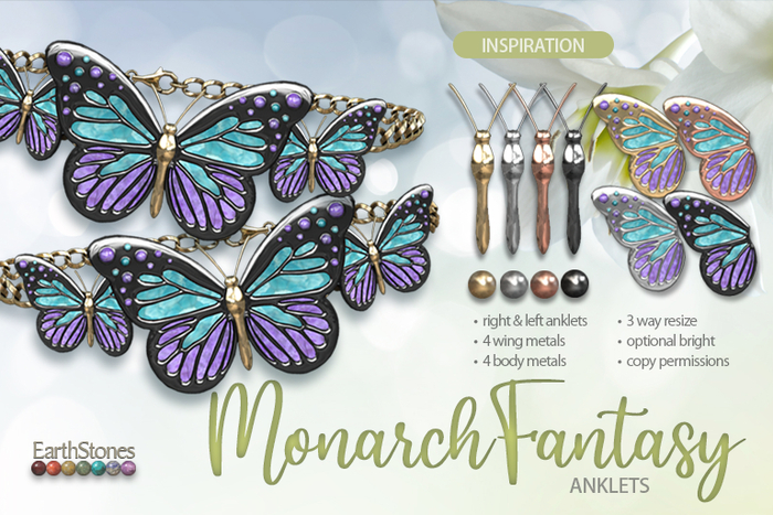 EarthStones Monarch Fantasy Anklets ~ Inspiration