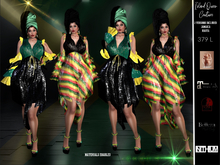 ** PROMO Island Queen Dress 2 versions* Couture* Jamaica, Rasta, Inithium Kupra. Legacy, Belleza , Maitreya  SALE