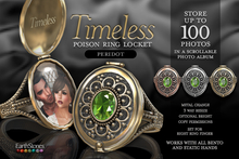EarthStones Timeless Poison Ring Locket ~ Peridot