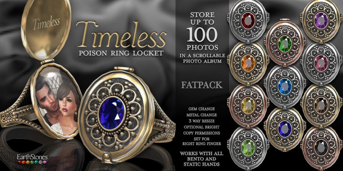 EarthStones Timeless Poison Ring Locket ~ Fatpack