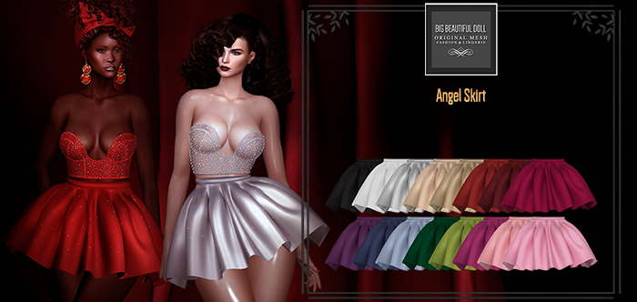 BigBeautifulDoll - Angel Mesh Skirt - FULL PACK - Maitreya Belleza Freya Slink Hourglass Legacy Perky Inithium Kupra