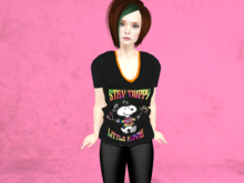 Hippy-Stay Trippy-Mesh Ladies shirt