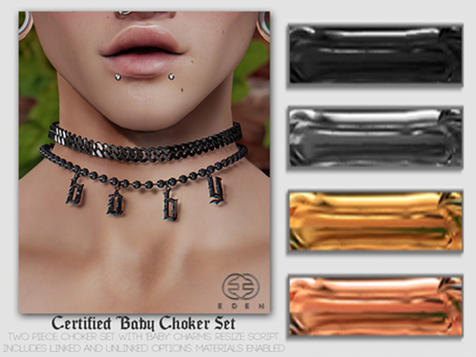 Eden - Certified Baby Choker Set - Silver