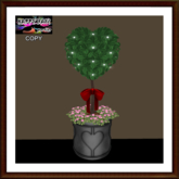 Valentines - Heart Topiary Planter - Pink