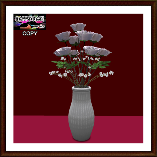 Valentines - Vase of Roses 3