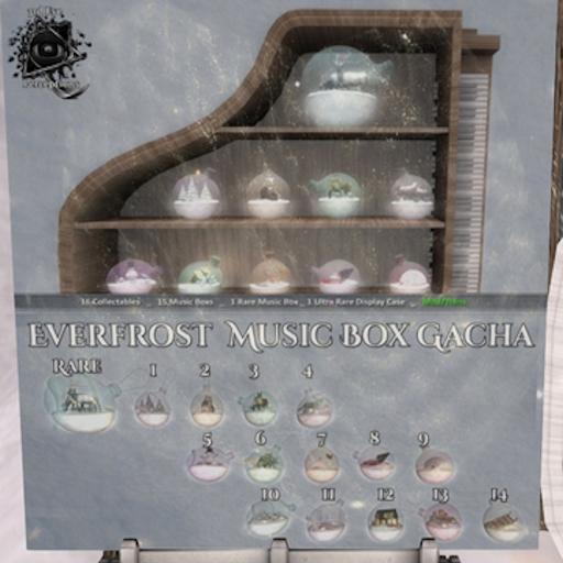 3rd Eye_ Everfrost Music Box RARE ( White Harts )