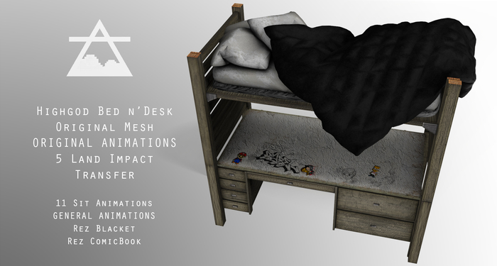 Highgod TwinBedDesk Set