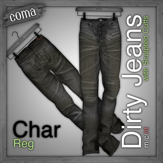 *Coma* Dirty Jeans - Char (reg)
