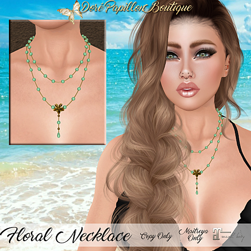 DPB Floral Necklace - Mint  *Maitreya Only*