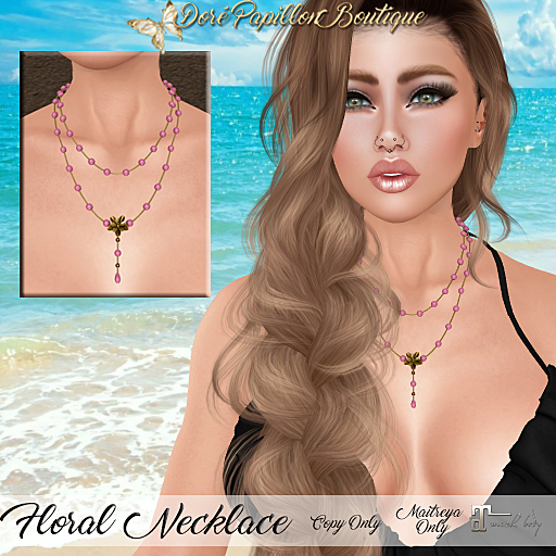 DPB Floral Necklace - Pink  *Maitreya Only*