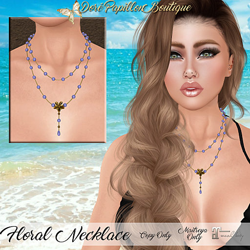 DPB Floral Necklace - Purple  *Maitreya Only*