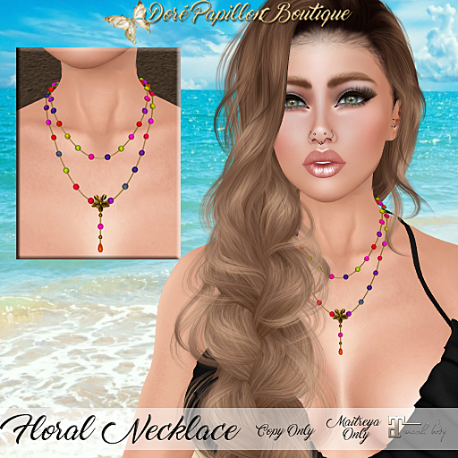 DPB Floral Necklace - Rainbow 2  *Maitreya Only*
