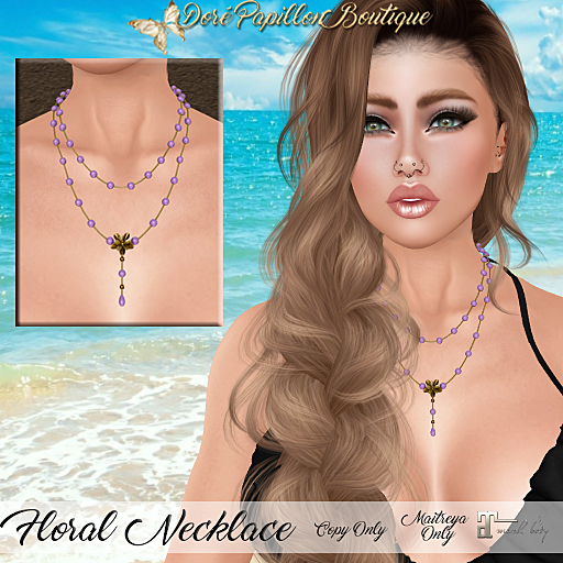 DPB Floral Necklace - Violet  *Maitreya Only*