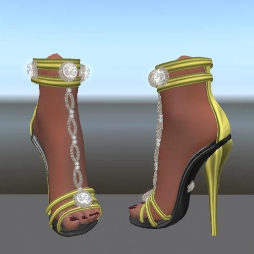 diamond sandals- gold