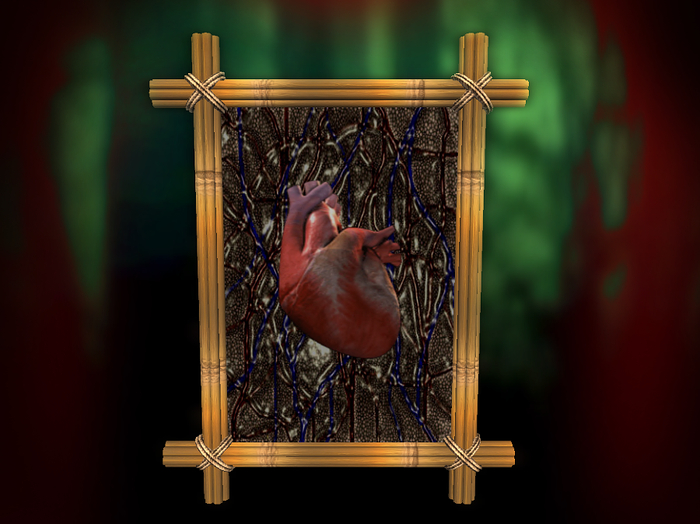 #Bamboo framed Heart "VOODOO"