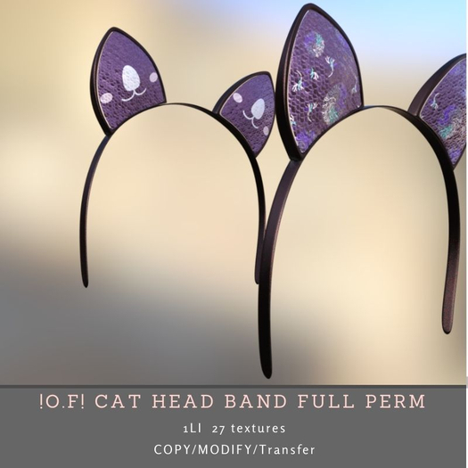 !O.F! Cat Head Band Full perm