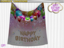 BMC3238 - HAPPY BIRTHDAY  -  DOUBLE SIDED DRAPED  BANNER.