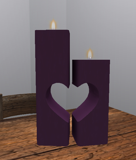 Candle - Heart Japanese Violet