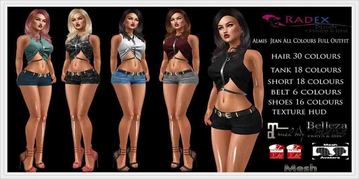 RADEX Mesh  Almis  Jean All Colours Full Outfit