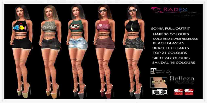 RADEX Mesh Sonia All Colours Full Outfit