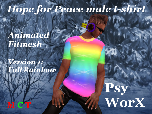 >PsyWorX< DEMO Hope for Peace v1 / male t-shirt [Fitmesh]