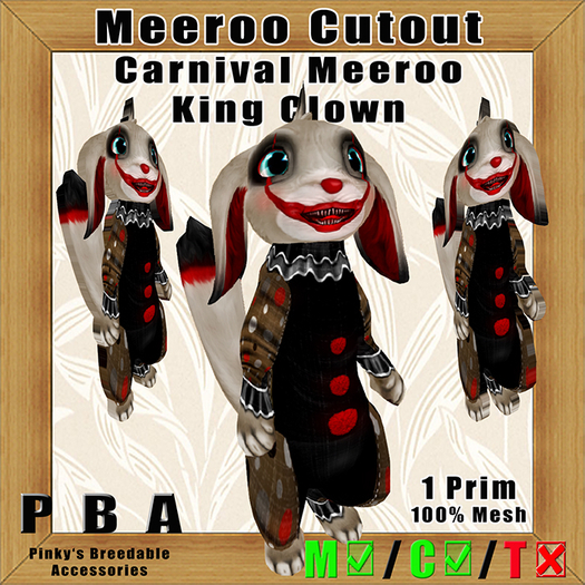 Meeroo Cutout Carnival Meeroo King Clown
