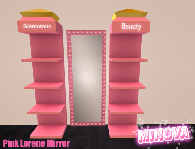 Pink Lorene Mirror 
