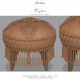Dahlia - Reyhan - Macrame Stool - Camel 