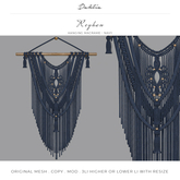 Dahlia - Reyhan - Hanging Macrame - Wall Art Hanging - Navy 