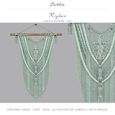 Dahlia - Reyhan - Hanging Macrame - Wall Art Hanging - Mint