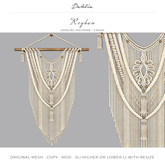 Dahlia - Reyhan - Hanging Macrame - Wall Art Hanging - Cream