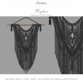 Dahlia - Reyhan - Hanging Macrame - Wall Art Hanging - Black 